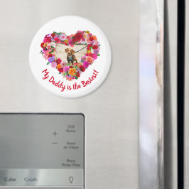 Imán Perro personalizado, gato, Mascota foto Rosa coraz