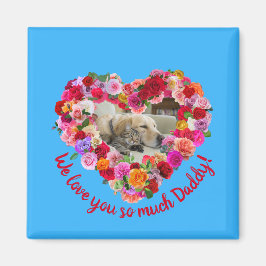 Imán Perro personalizado, gato, Mascota foto Rosa coraz