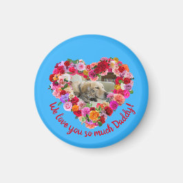 Imán Perro personalizado, gato, Mascota foto Rosa coraz