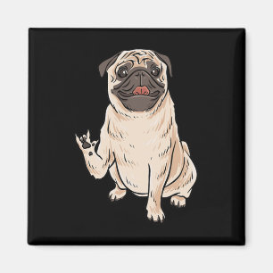 Imán Perro Pug Ily Lenguaje De Señas Americano Gestos M