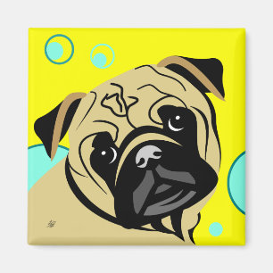 Imán Perro Pug Tan
