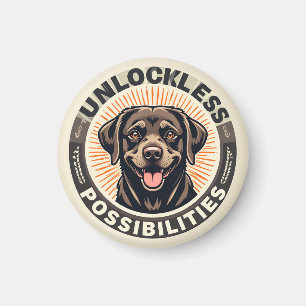 Imán Perro que simboliza el optimismo y las posibilidad