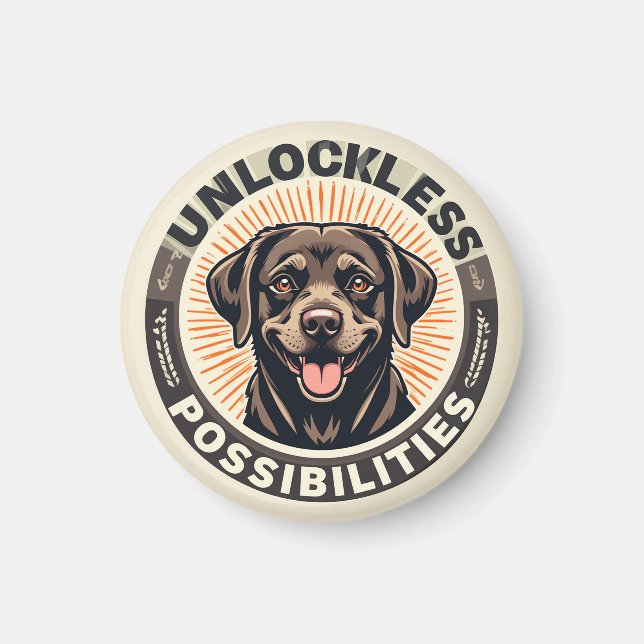 Imán Perro que simboliza el optimismo y las posibilidad (Frente)