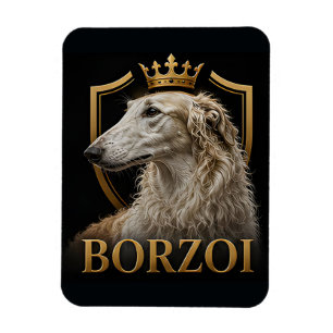 Imán Perro Real Borzoi Elegante Amantes de los Lebreles