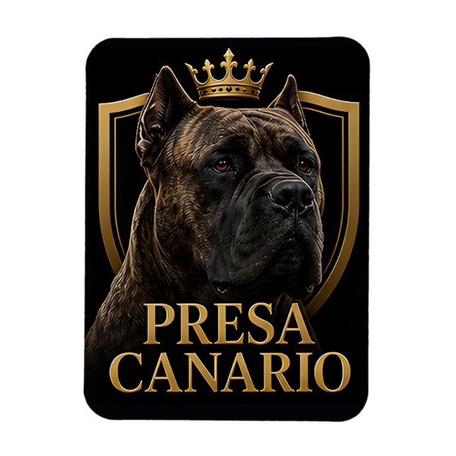 Imán Perro Real Presa Canario Amantes de Perros Poderos (Vertical)