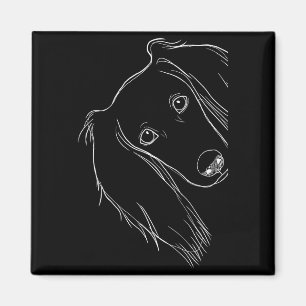 Imán Perro Saluki Sorprendido Divertido