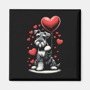 Imán Perro Schnauzer Día de San Valentín Dueño de Perro