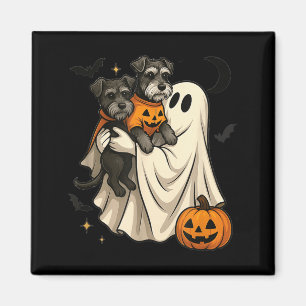 Imán Perro Schnauzer Miniatura Fantasma Halloween