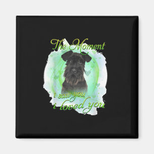 Imán Perro Schnauzer - Te amo la camiseta