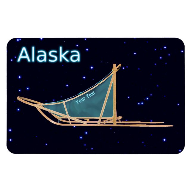 Imán Perro Sled - Alaska (Horizontal)