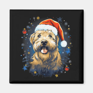Imán Perro Terrier de pelaje suave Xmas Navidad Hombres