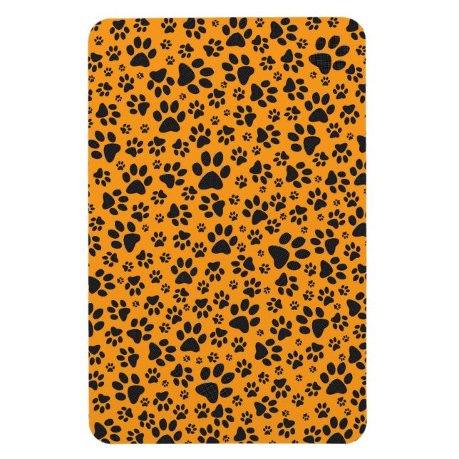 Imán Perro traza un punto de polka blanco y negro en da (Vertical)