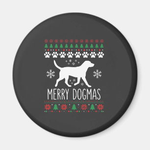 Imán Perro Vector de Navidad de Dogmas Alegres