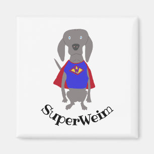 Imán Perro Weimaraner Ghost Gris SuperWeim