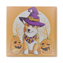 Perro y calabazas