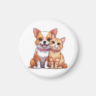 Imán Perro y Personalizado de gatos kawaii