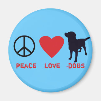 Imán Perros de amor por la paz