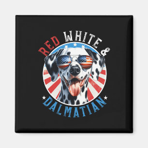 Imán Perros De Dalmacia 4 De Julio Amantes De Los Blanc