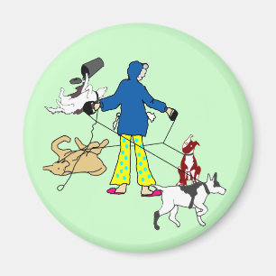 Imán Perros de Flyball que caminan
