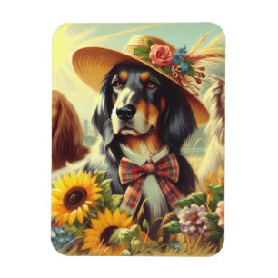Imán Perros de la naturaleza retro