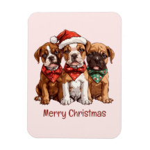 Perros del Boxer navideño