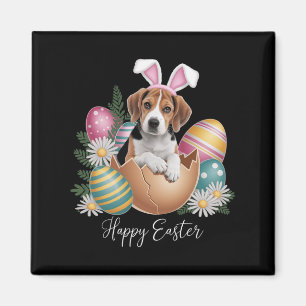Imán Perros florales Día de Pascua Cute Beagle Perro Ca