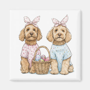 Imán Perros Goldendoodle de Pascua