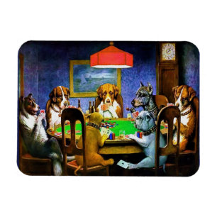 Imán Perros jugando al póquer