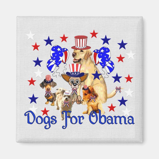 IMÁN PERROS PARA OBAMA (Frente)
