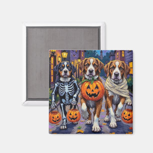 Imán Perros San Bernardo con disfraces de Halloween