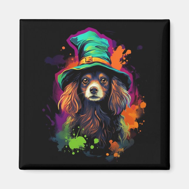 Imán Perros Westi de Halloween Perro de Halloween Masco (Frente)