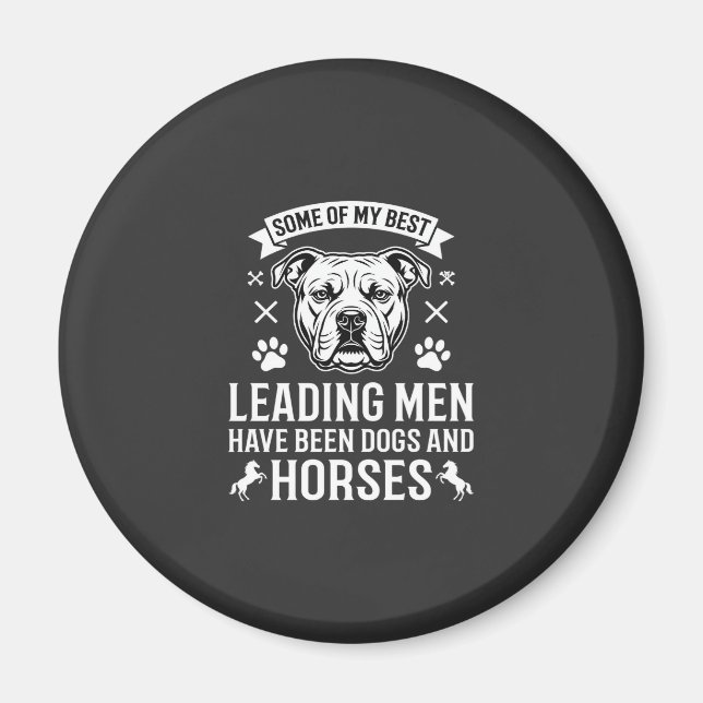 Imán Perros y caballos liderando hombres (Frente)