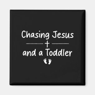 Imán Persiguiendo a Jesús y a un niño divertida mamá cr