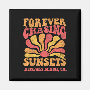 Imán Persiguiendo atardeceres para siempre Newport Beac