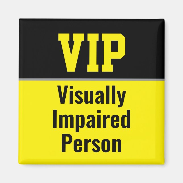 Imán Persona con discapacidad visual VIP (Frente)