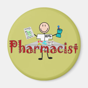 Imán Persona del palillo del farmacéutico--Regalos