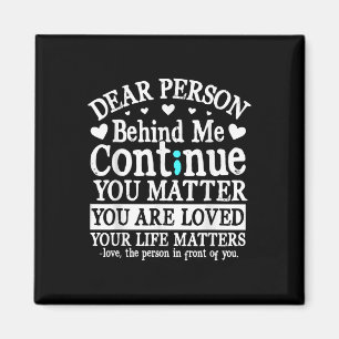 Imán Persona detrás de mí Prevención del suicidio y Dep