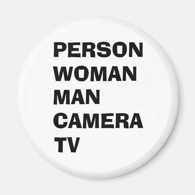 Imán Persona mujer hombre cámara TV Funny Trump (Frente)