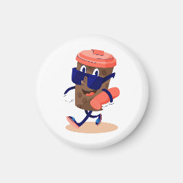Imán Personaje de café Guay y divertida