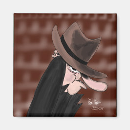 Imán Personaje de dibujos animados villano furtivo