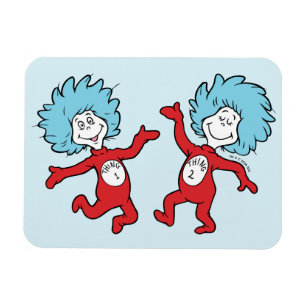 Imán Personaje de Dr. Seuss Thing 1 y Thing 2