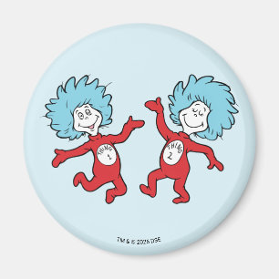 Imán Personaje de Dr. Seuss Thing 1 y Thing 2