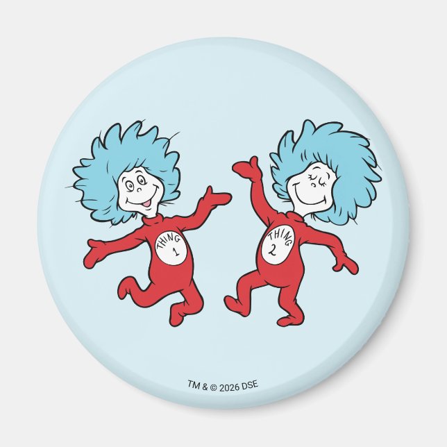 Imán Personaje de Dr. Seuss Thing 1 y Thing 2 (Frente)
