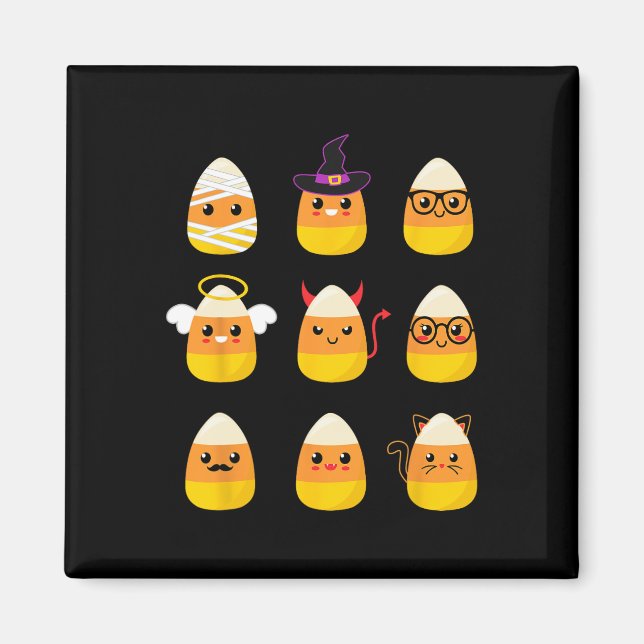 Imán Personajes con disfraces de maíz con vaina - Niño  (Frente)