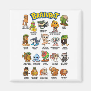 Imán Personajes De Meme De Brainrot Italiano Sobre El H