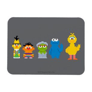 Imán Personajes de Pixel Sesame Street