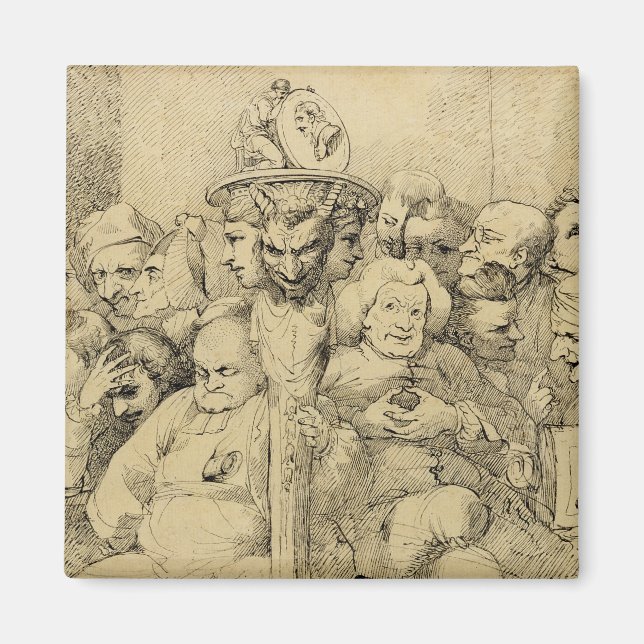 Imán Personajes literarios reunidos alrededor del Medal (Frente)