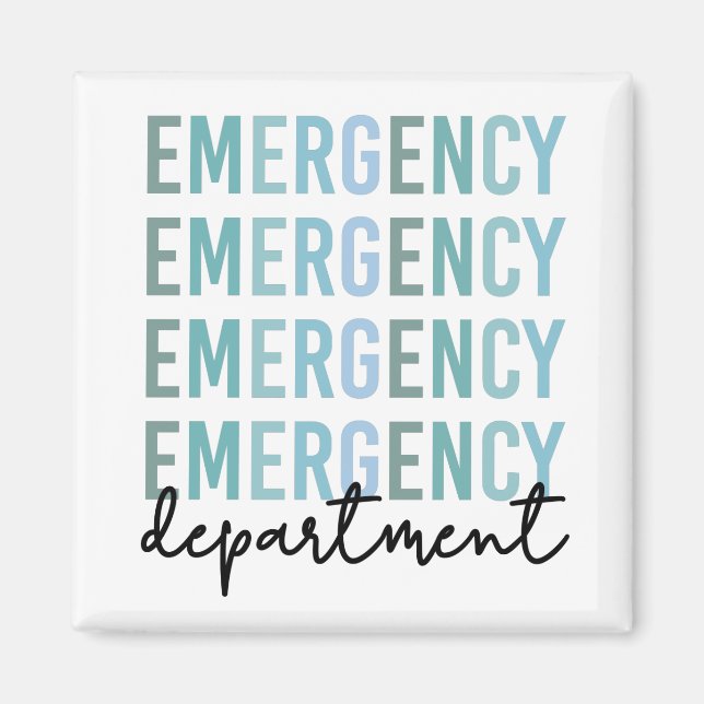 Imán Personal del Departamento de Emergencia | Enfermer (Frente)