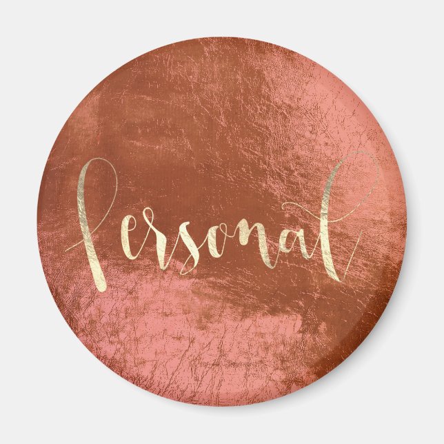 Imán Personal Weekner Planner Pink Rubor Copper Gold (Frente)