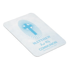 Imán Personalice, Blue First Holy Communia Cross Host